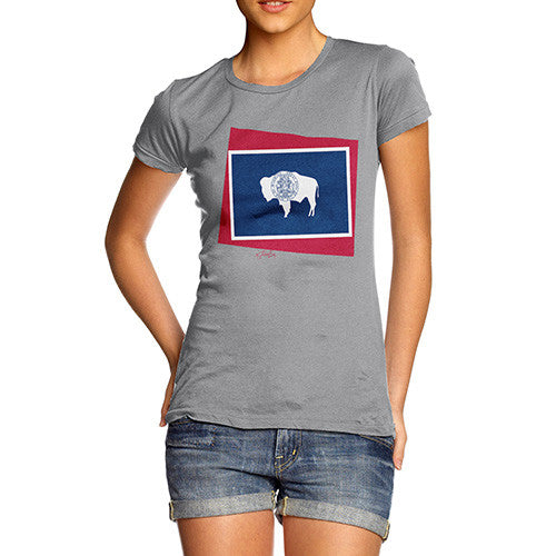 Women's USA States and Flags Wyoming T-Shirt