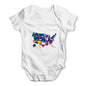 USA States and Flags Baby Grow Bodysuit