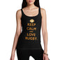 Women's Keep Calm And Love Rugby Tank Top