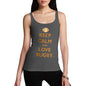 Women's Keep Calm And Love Rugby Tank Top