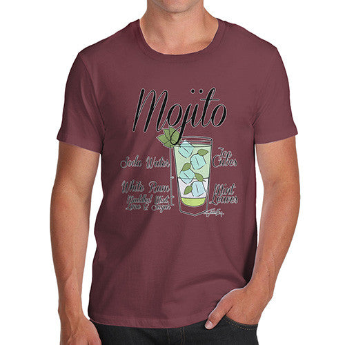 Men's Mojito Cocktail Recipe T-Shirt