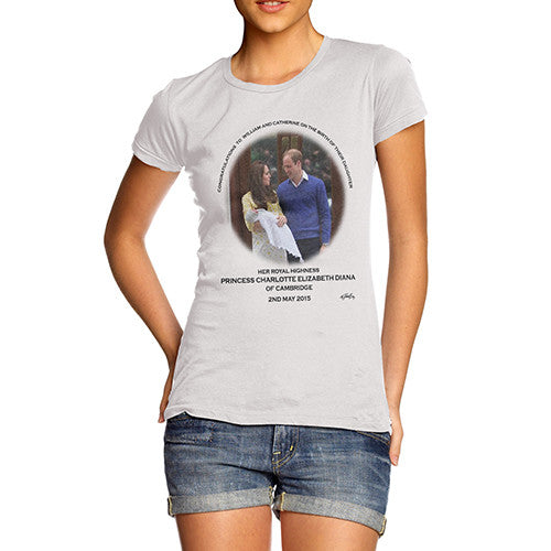 Women's HRH Royal Baby Princess Charlotte Commemorative T-Shirt