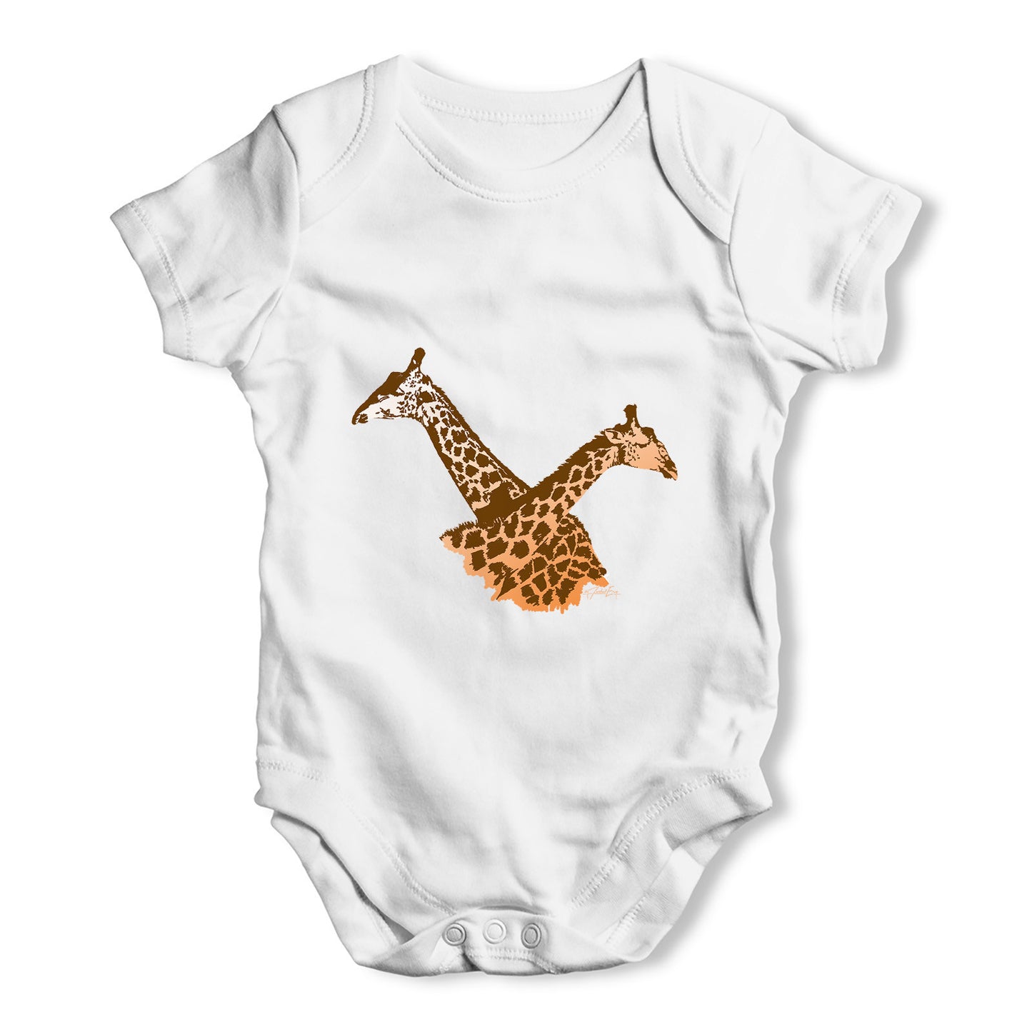 Twin Giraffe Baby Grow Bodysuit