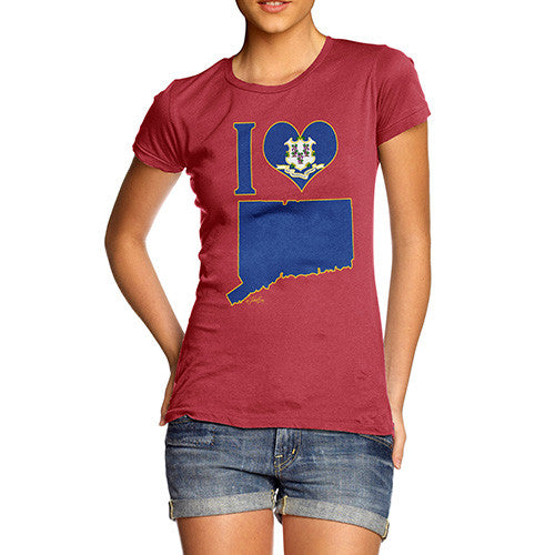 Women's I Love Connecticut T-Shirt