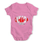 Baby Onesies Canada Rugby Ball Flag Baby Unisex Baby Grow Bodysuit 3-6 Months Pink