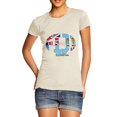Women's Fiji Rugby Ball Flag T-Shirt