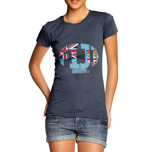 Women's Fiji Rugby Ball Flag T-Shirt