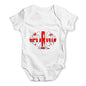 Funny Baby Clothes Georgia Rugby Ball Flag Baby Unisex Baby Grow Bodysuit 0-3 Months White