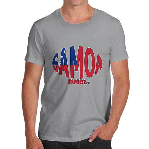 Men's Samoa Rugby Ball Flag T-Shirt