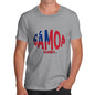Men's Samoa Rugby Ball Flag T-Shirt
