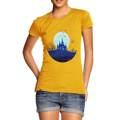 Women's Haunted Mansion On the Hill T-Shirt