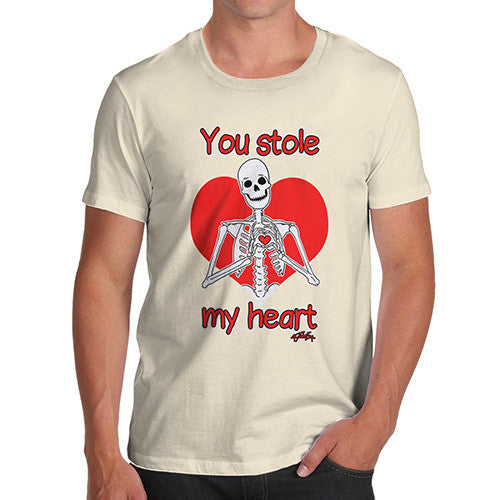 Men's Skeleton You Stole My Heart T-Shirt