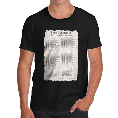 Men's Prime Ministers Of England Since 1721 T-Shirt