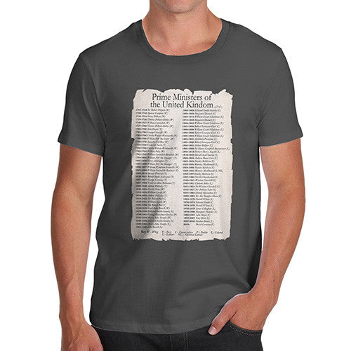Men's Prime Ministers Of England Since 1721 T-Shirt