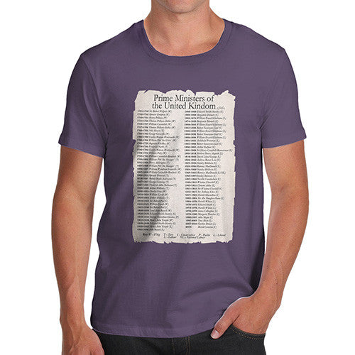 Men's Prime Ministers Of England Since 1721 T-Shirt