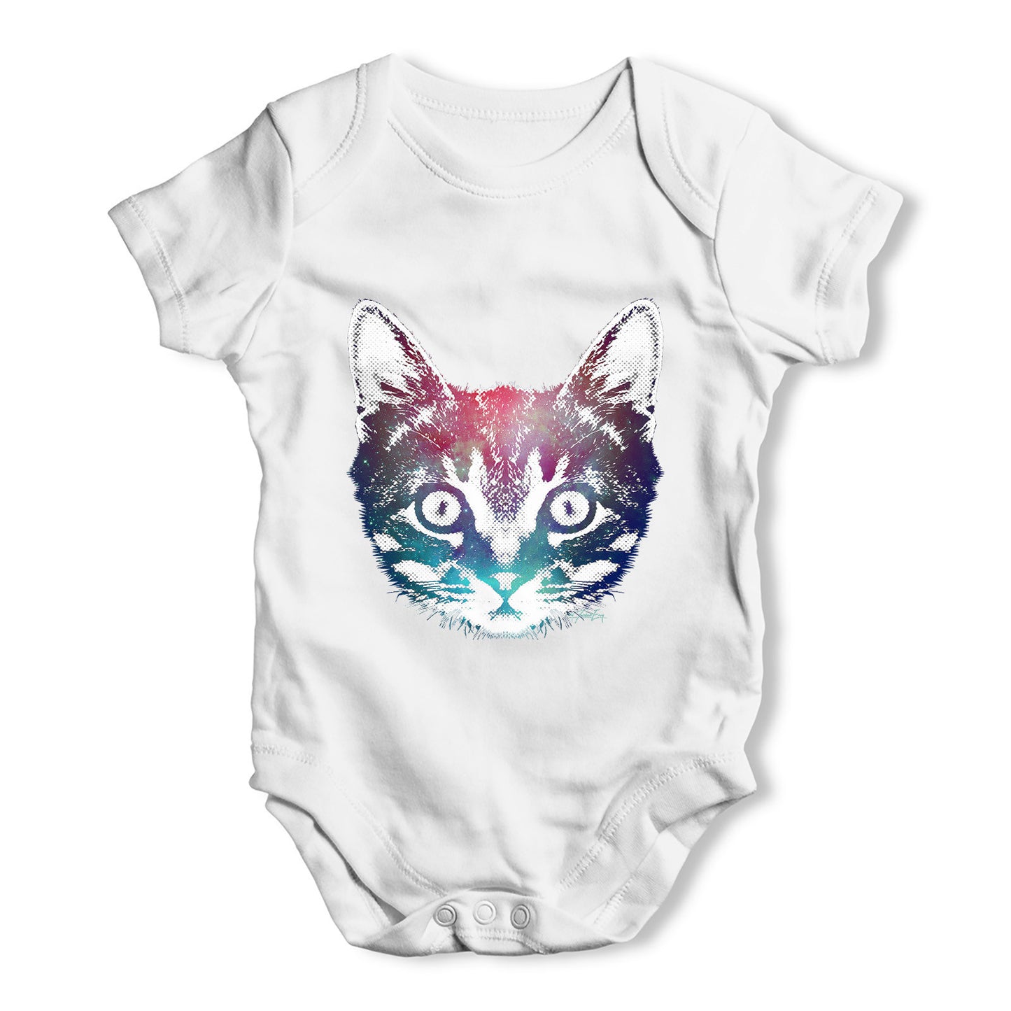 Jinks Galactic Cat Face Baby Grow Bodysuit