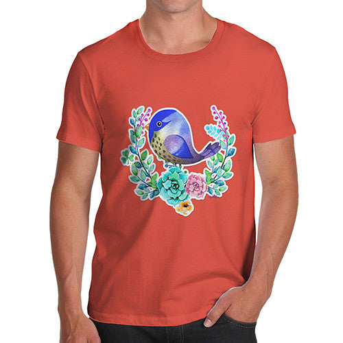 Men's Zentangle Pop Art Starling Bird T-Shirt