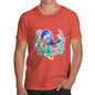 Men's Zentangle Pop Art Starling Bird T-Shirt