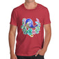 Men's Zentangle Pop Art Starling Bird T-Shirt