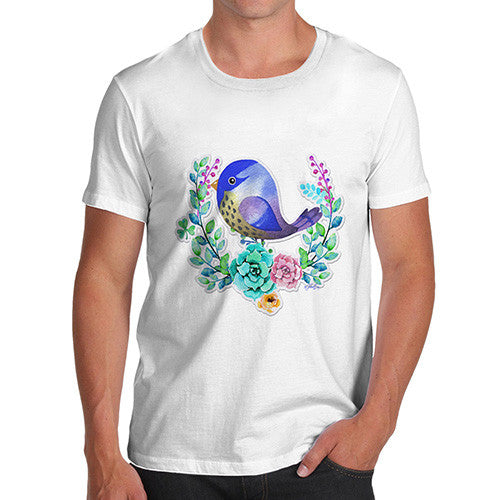 Men's Zentangle Pop Art Starling Bird T-Shirt