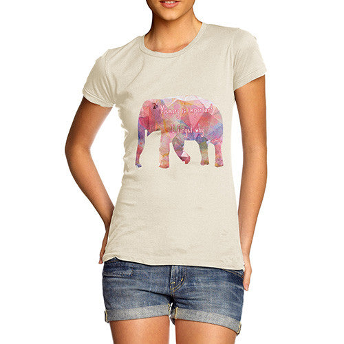Women's Geometric Elephant Memory Is Important T-Shirt
