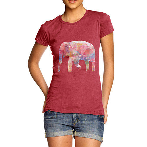 Women's Geometric Elephant Memory Is Important T-Shirt
