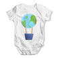 Earth balloon Hot Air Balloon Baby Grow Bodysuit