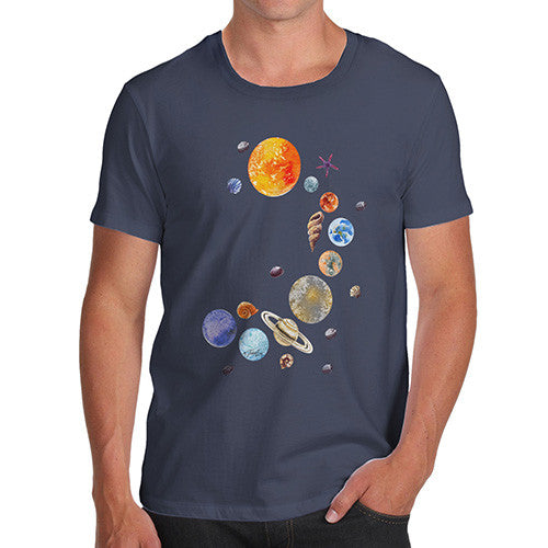 Men's Seashell Solar System T-Shirt