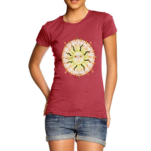 Women's Celestial Sun Face T-Shirt