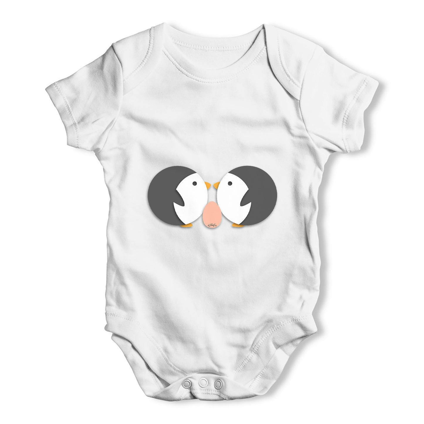 Lovely Love Penguins Baby Grow Bodysuit