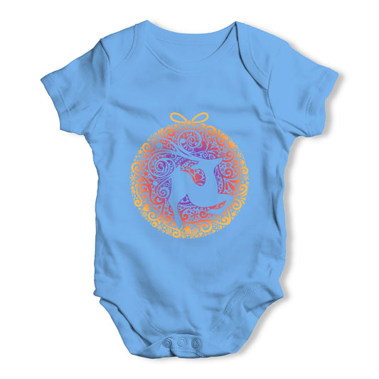 Oh Deer Swirly Deer Baby Grow Bodysuit