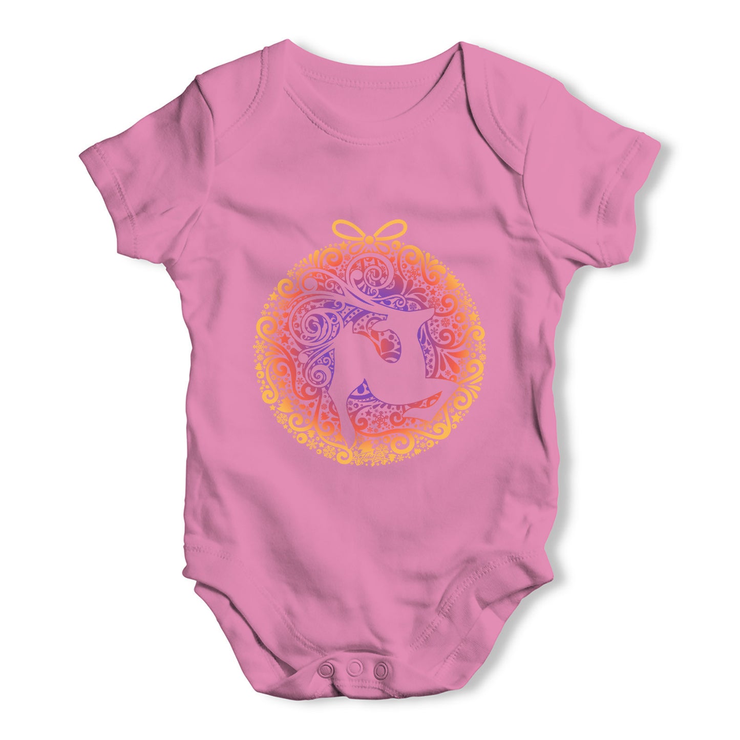 Oh Deer Swirly Deer Baby Grow Bodysuit