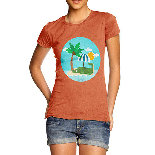 Women's Croc On The Beach T-Shirt