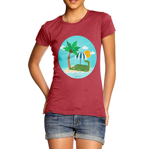 Women's Croc On The Beach T-Shirt