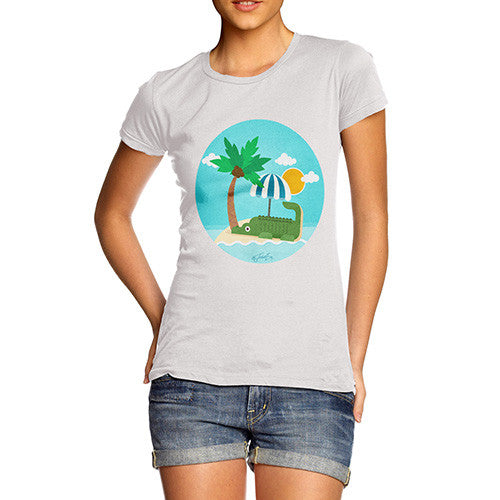 Women's Croc On The Beach T-Shirt