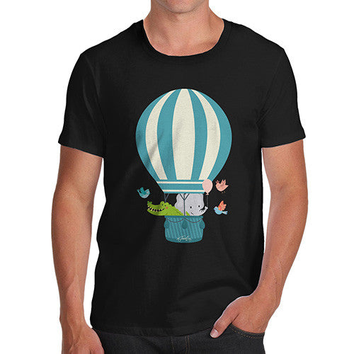 Men's Animals In Hot Air Balloon T-Shirt