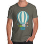 Men's Animals In Hot Air Balloon T-Shirt