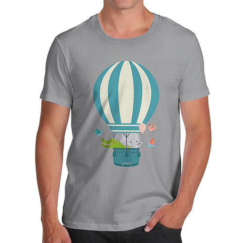 Men's Animals In Hot Air Balloon T-Shirt