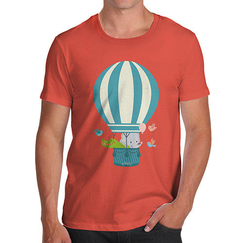 Men's Animals In Hot Air Balloon T-Shirt