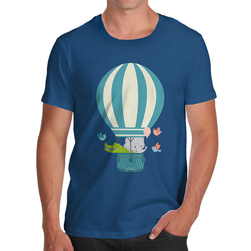 Men's Animals In Hot Air Balloon T-Shirt
