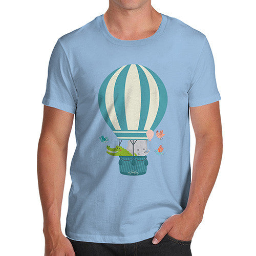 Men's Animals In Hot Air Balloon T-Shirt