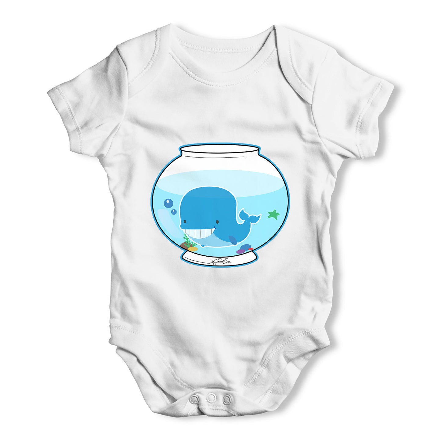 Whale in a Fishbowl Baby Grow Bodysuit