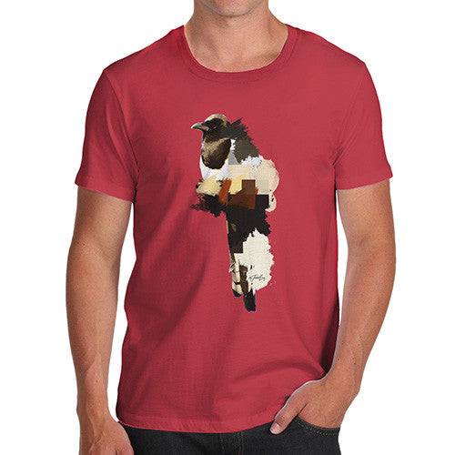 Men's Watercolour Pixel Magpie T-Shirt