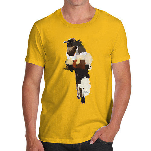 Men's Watercolour Pixel Magpie T-Shirt