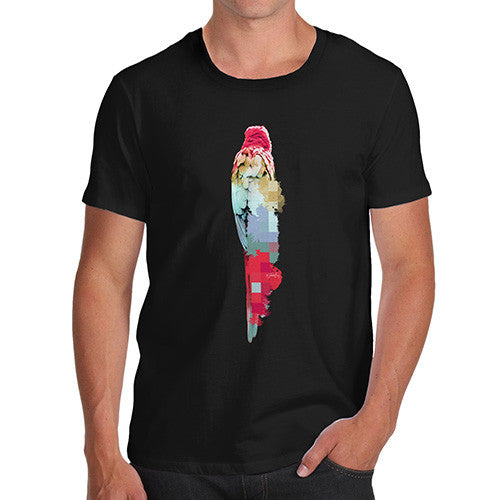 Men's Watercolour Pixel McCaw Parrot T-Shirt