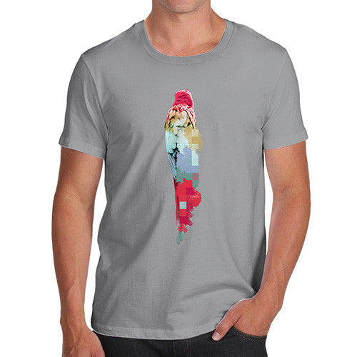 Men's Watercolour Pixel McCaw Parrot T-Shirt