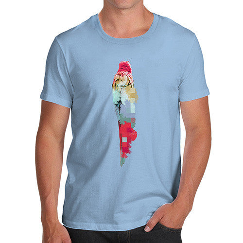 Men's Watercolour Pixel McCaw Parrot T-Shirt