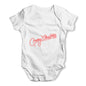 Merry Christmas Red Glitter Baby Grow Bodysuit
