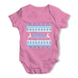 Merry Christmas Knitted Jumper Baby Grow Bodysuit