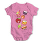 Kawaii Japanese Sweets & Treats Emoji Baby Grow Bodysuit